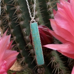 Long Turquoise Bar Necklace