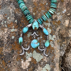 Turquoise Naja Pendant with Dangle