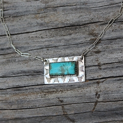 Turquoise Rectangle Necklace