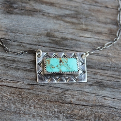 Turquoise Rectangle Necklace