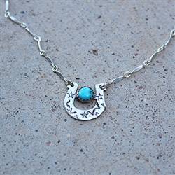 Turquoise Horseshoe Necklace