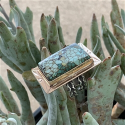 Turquoise Bronze Rectangle Ring