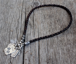 Braided Leather with Fancy Toggle Clasp