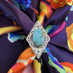 Turquoise Diamond Shaped Scarf Slide