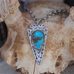 Large Turquoise Arrowhead Pendant