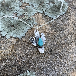 Turquoise Cactus Pendant