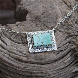 Turquoise Rectangle Necklace