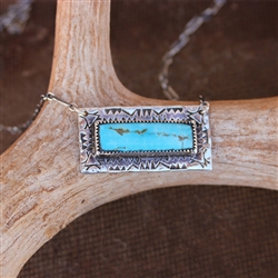 Turquoise Rectangle Necklace