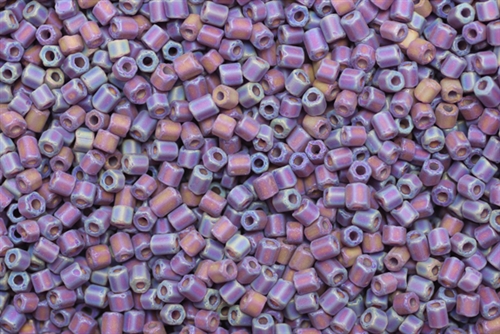 Bugle Bead, Vintage, Czechoslovakian, 2MM, #1, Hex Cut, Matte Finish, Purple Iris