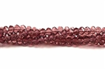 Bead, Crystal, Rondelle, 3MM X 4MM, Amethyst