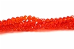 Bead, Crystal, 3MM X 4MM, Faceted Rondelle, Light Ruby