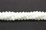 Bead, Crystal, 3MM X 4MM, Faceted Rondelle, White Pastel