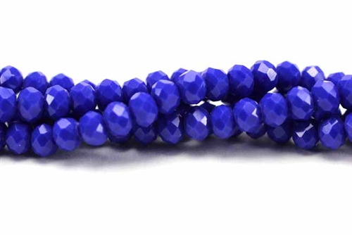 Bead, Crystal, 3MM X 4MM, Faceted Rondelle, Dark Blue