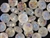 Etched Star Crystal Bead 14MM Puffed Coin / Crystal AB