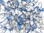 Bead, Crystal, Briolette, 6MM X 13MM, Crystal Blue Iris
