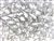 6MM X 13MM Crystal Briolette / Crystal Metallic Silver