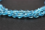 6MM X 4MM Crystal Barrel / Aqua