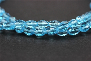 6MM X 4MM Crystal Barrel / Aqua