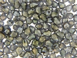 Bead, Crystal, Faceted, Tear Drop, 7MM X 5MM, Smoky Gray Olive Metallic