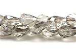 Faceted Tear Drop, Crystal, Bead, 12MM X 8MM, Pale Smoky Quartz