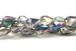 12MM X 8MM Crystal Tear Drop / Crystal Green Iris