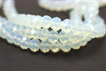 Bead, Crystal, Faceted, Rondelle, 6MM X 8MM, Opalite