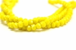 Bead, Crystal, Rondelle, Faceted, 4MM X 6MM, Yellow Velvet