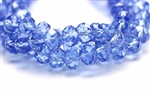 Bead, Crystal, Faceted, Rondelle, 8MM X 10MM, Sapphire
