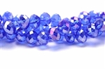 Bead, Crystal, Rondelle, Faceted, 8MM X 10MM, Sapphire AB