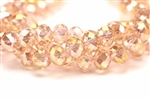 Bead, Crystal, Rondelle, Faceted, 8MM X 10MM, Champagne Gold