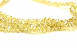 Bead, Crystal, Rondelle, Faceted, 4MM X 6MM, Light Champagne AB