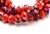 Bead, Crystal, Rondelle, Faceted, 10MM X 12MM, Red Orange Velvet, Purple Iris