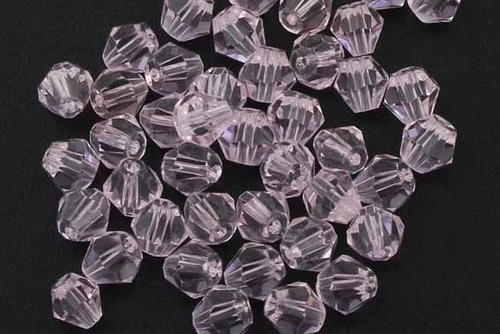 Bead, Crystal, Bicone, Faceted, 4MM, Vintage Rose