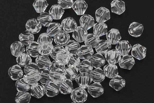 Bead, Crystal, Bicone, Faceted, 4MM, Crystal