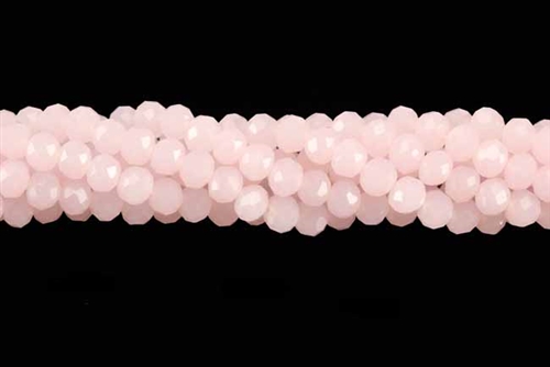 Bead, Crystal, 3MM X 4MM, Rondelle, Pale Rose