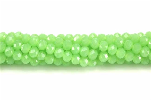 Bead, Crystal, 3MM X 4MM, Rondelle, Spring Green Pastel