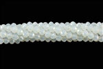 Bead, Crystal, 3MM X 4MM, Rondelle, White Opal