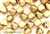 6MM Pyramid Shaped Czech Beads 2 Hole / Silky Gold
