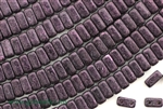 6MM Brick Shaped Czech Beads 2 Hole / Van Gogh Marsala