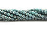 3MM Round Fire Polish / Dark Turquoise Moon Dust