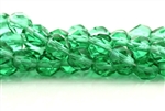 6MM Round Czech Fire Polish / Emerald