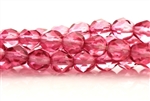 6MM Round Czech Fire Polish / Fuchsia