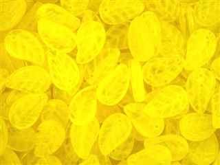 Czech Glass Leaves / 15MM Yellow
