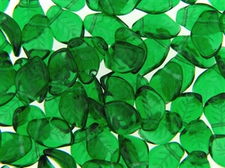 Czech Glass Leaves / 15MM Emerald
