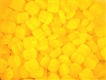 Yellow Matte Finish Czech Bead / Rectangle 10MM X 9MM