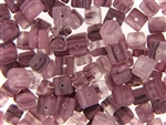 Purple Matte Finish Czech Bead / Cube 6MM X 7MM