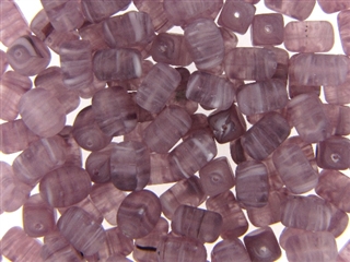 Purple Matte Finish Czech Bead / Rectangle 11MM X 8MM