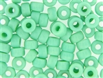 Czech Crow Beads / 6MM X 9MM Sea Foam Green