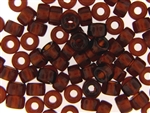 Czech Crow Beads / 6MM X 9MM Dark Topaz