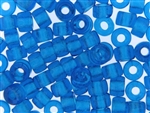 Vintage Czech Crow Beads / 6MM X 9MM Blue